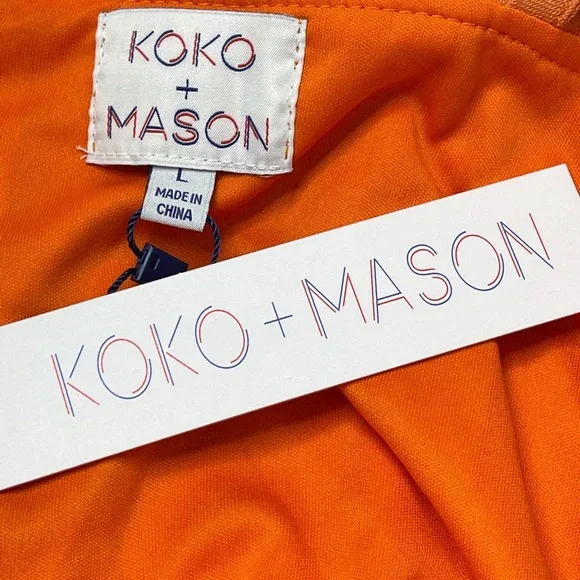 NWT Kiki + Mason Colorblock Ruffle Top Linen Blend Maxi Dress Large - Picture 8 of 10